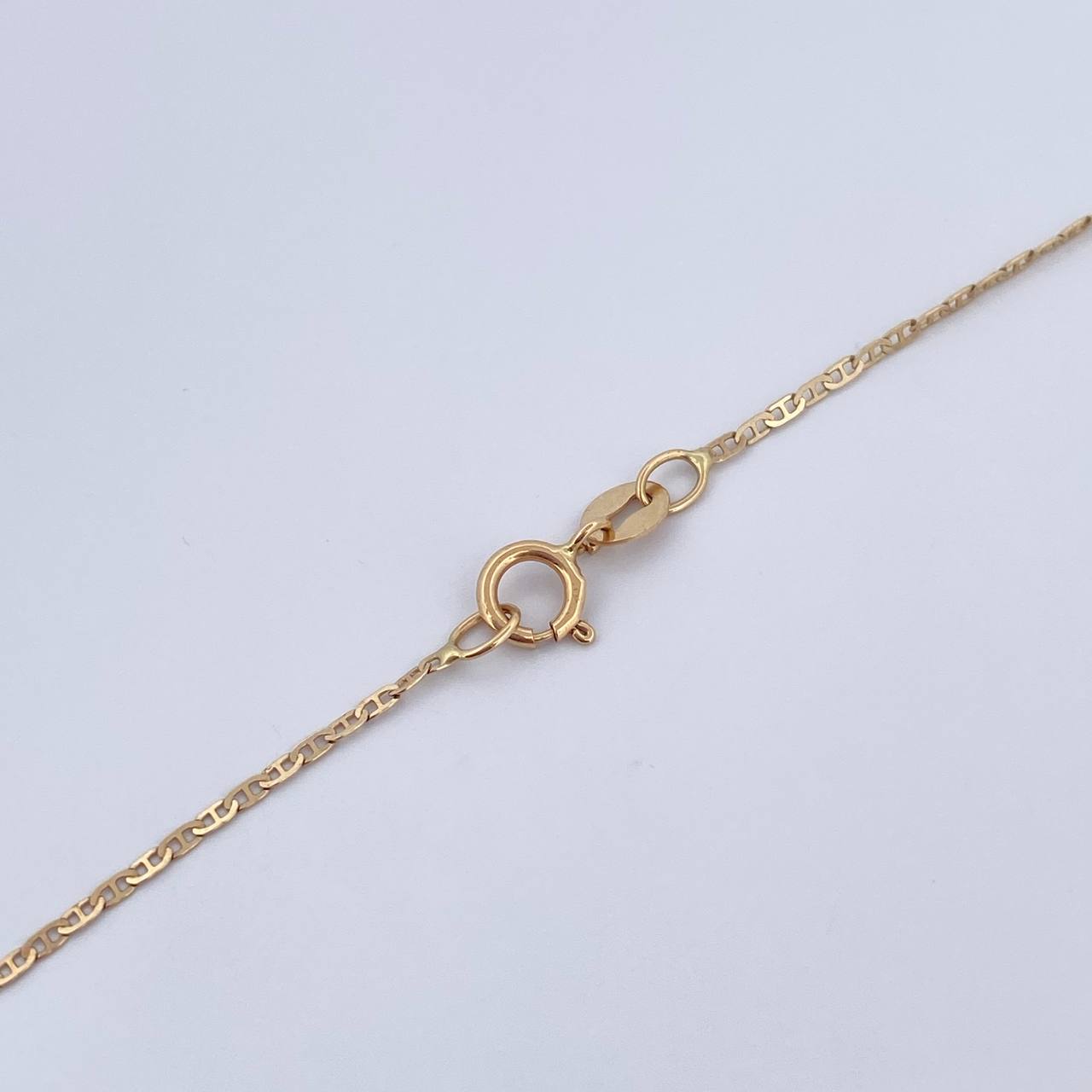 Set Flat Mariner Chain 1.5gr / 51cm / 0.9mm + Pendant Dragonfly 0.4gr / 1.5cm Stamped 18K Yellow Gold (Offer) &