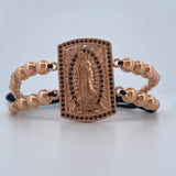 Black Virgin Guadalupe Bracelet 10.35gr / 18K Gold $