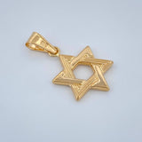 Dije Estrella de David 1.1gr / 1 in / Oro Amarillo 18K %