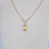 Set Venetian Chain 2.2gr / 60cm / 0.5mm + Pendant Money Bag 0.4gr / 1.7cm Stamped 18K Yellow Gold (Offer) &