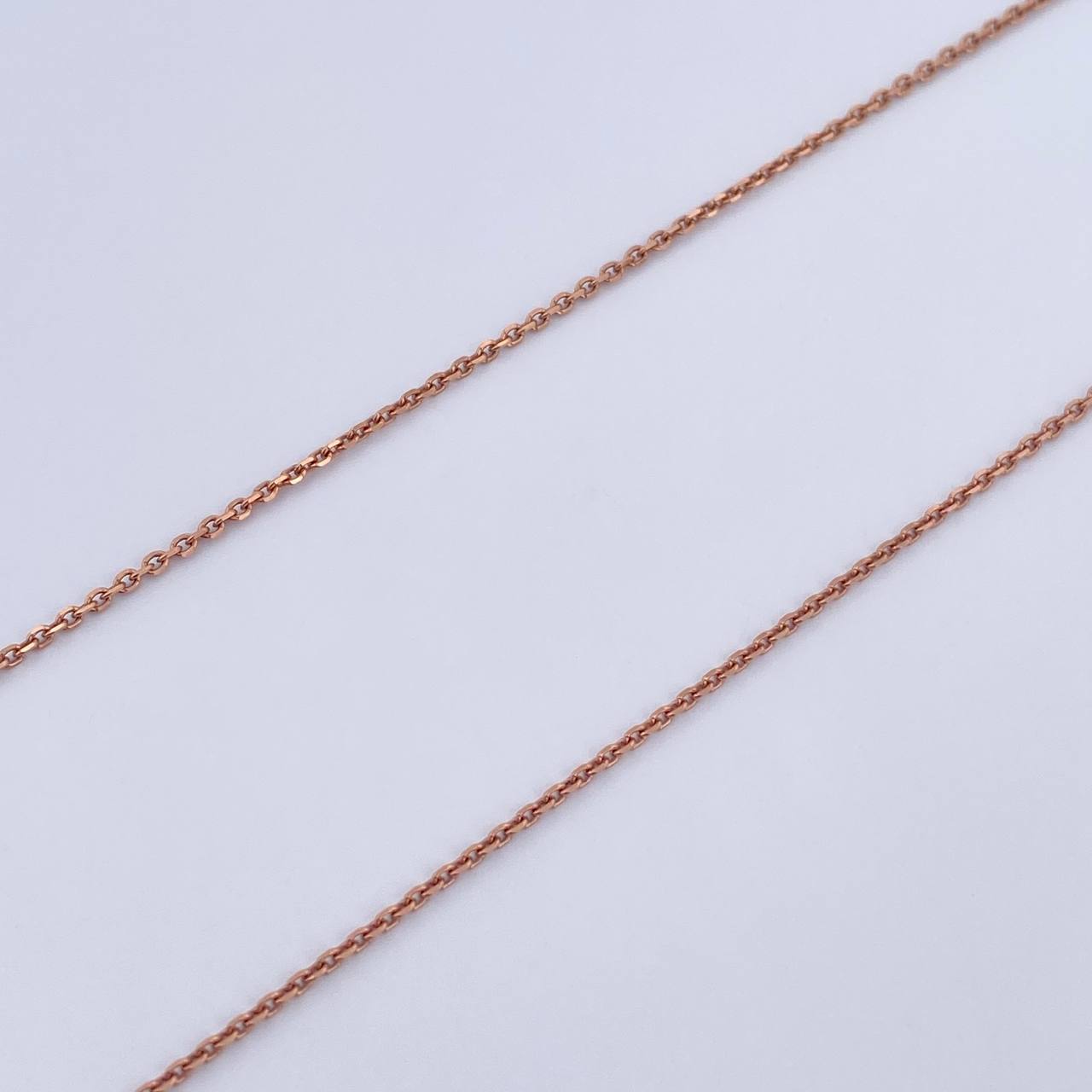 Set Cadena Aro Seguido 1.65gr / 40cm / 0.9mm + Dije Silueta Corazon 0.45gr / 1.5cm Troquelado Oro Rosa 18K (Oferta) &