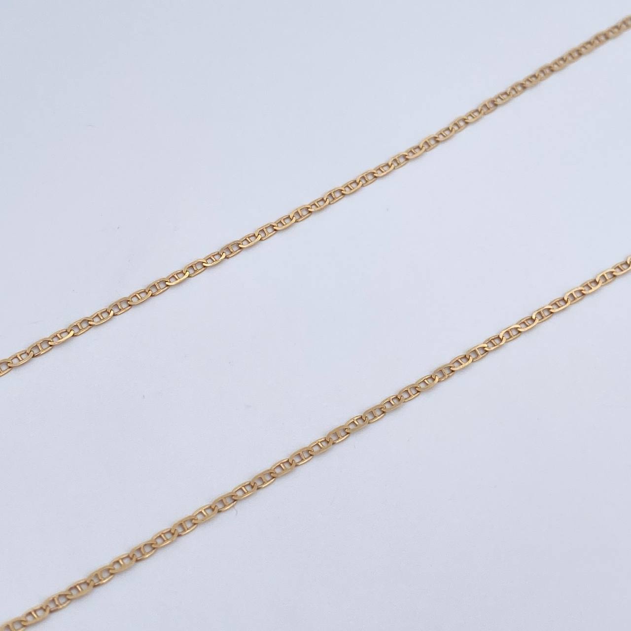 Set Flat Mariner Chain 1.5gr / 51cm / 0.9mm + Pendant Dragonfly 0.4gr / 1.5cm Stamped 18K Yellow Gold (Offer) &