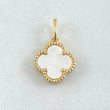 Dije Trebol Blanco 1.8gr / 3/4 in / Oro Amarillo Nac.Esp. 18K