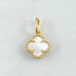 Dije Trebol Blanco 1.2gr / 3/4 in / Oro Amarillo Nac.Esp. 18K