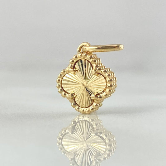 Dije Trebol 1.4gr / 1.7cm / Nac.Esp. Oro 18K -