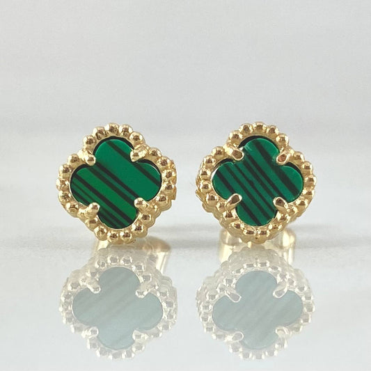 Topos Trebol Verde 1.95gr / 7.2mm Oro Amarillo Nac.Esp. 18K ©