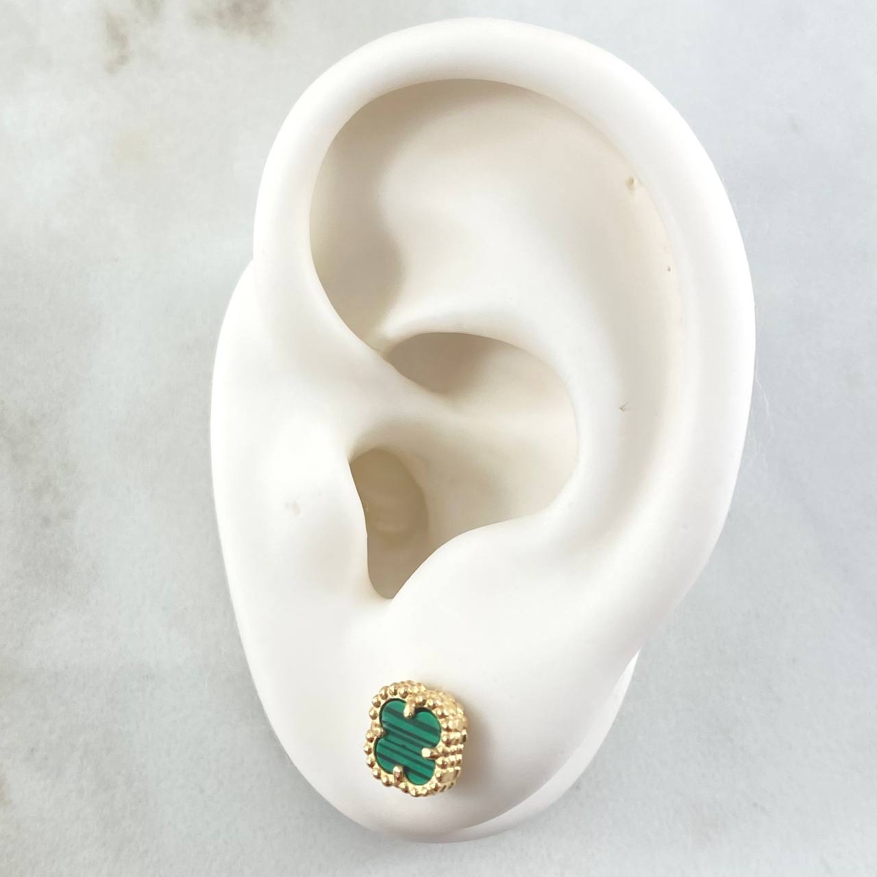 Stud Earrings Clover 2.05gr / 18K Spanish Natural Gold ©