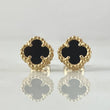 Stud Earrings Clover 2gr / Special Pearl 18K Gold -