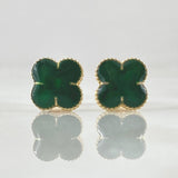 Stud Earrings Clover 1.25gr / 8.3cm / 18K Gold -