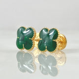 Stud Earrings Clover 1.25gr / 8.3cm / 18K Gold -
