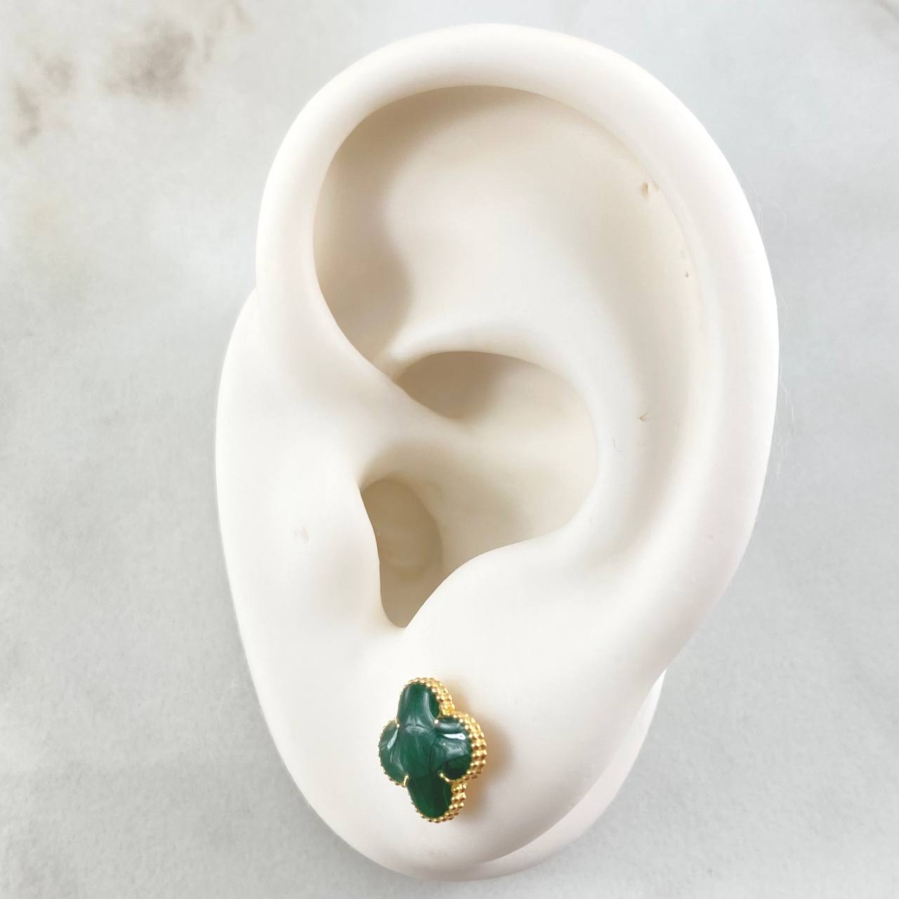 Stud Earrings Clover 1.25gr / 8.3cm / 18K Gold -