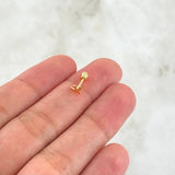18K Yellow Gold Piercing Ave 0.3 g / 1/2 in