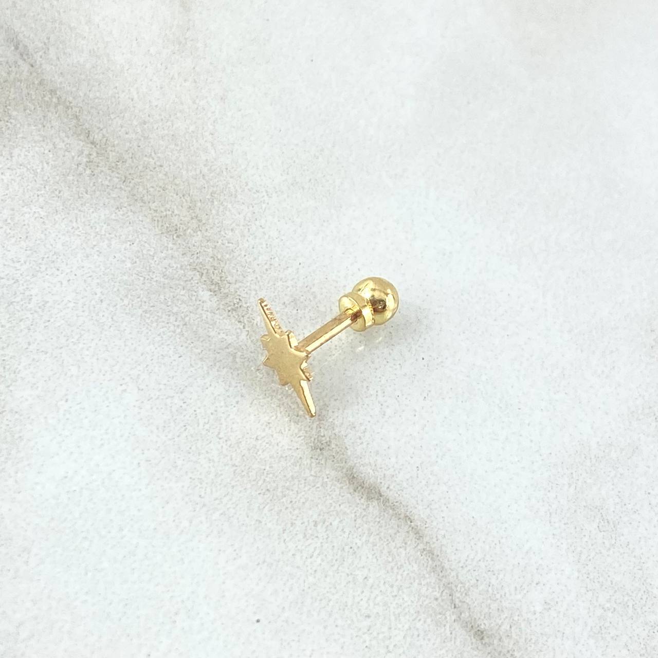 Piercing Estrella Cardenal 0.3gr / 1cm / Nac.Esp.Oro 18K ©
