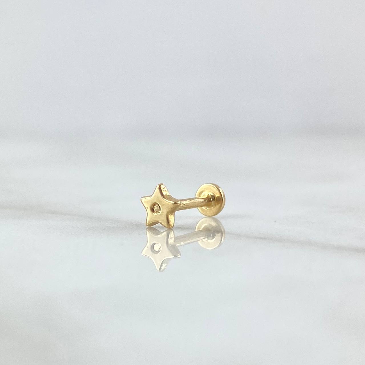 Star Piercing 0.4gr / Special Birthstone 18K Gold