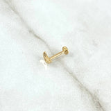 Piercing Luna 0.4gr / 5mm Flat Thread 18K Yellow Gold (Jewel) *