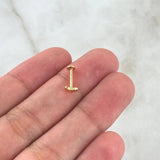 Piercing Luna 0.4gr / 5mm Flat Thread 18K Yellow Gold (Jewel) *