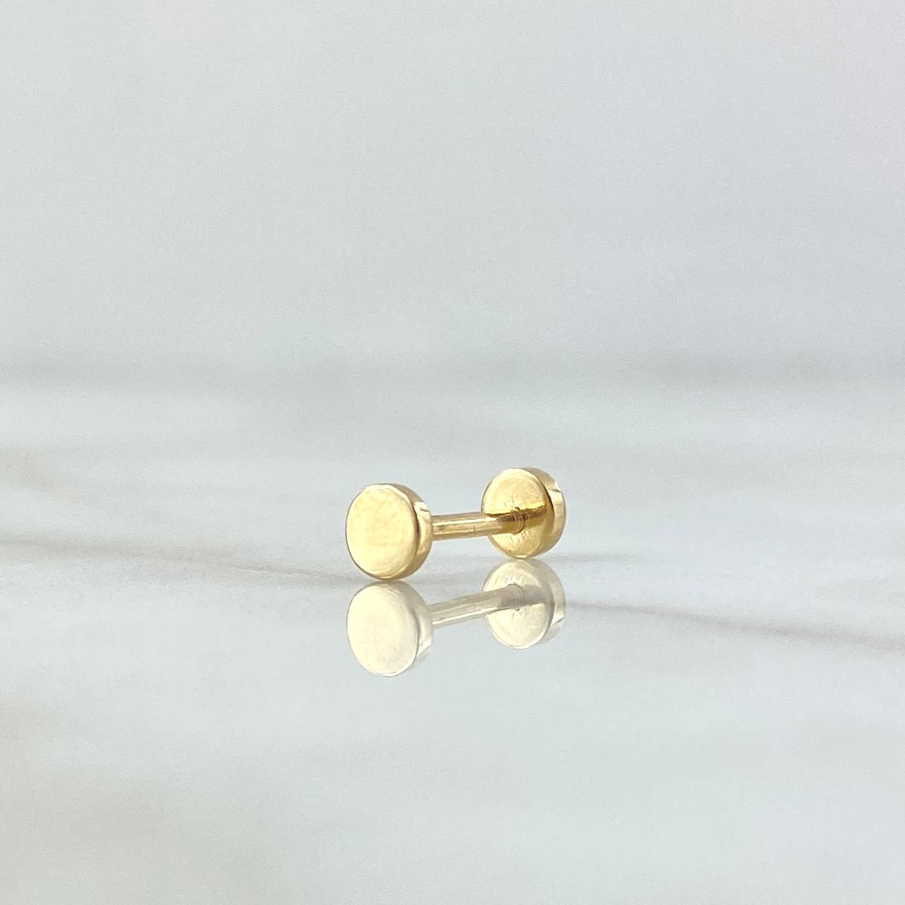 Piercing Circulo Plano 0.55gr / 1.1cm / Liso Oro Amarillo 18K (Joya) ©