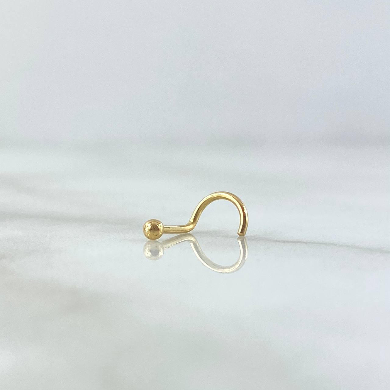 Piercing Chispa Bola 0.15gr / 1cm / Nac.Esp. Oro 18K ©
