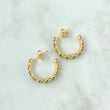 Topos Aro Parcial 3.6gr / 2cm / Esmeraldas 1.04 Qts Oro Amarillo 18K (Joya) ©