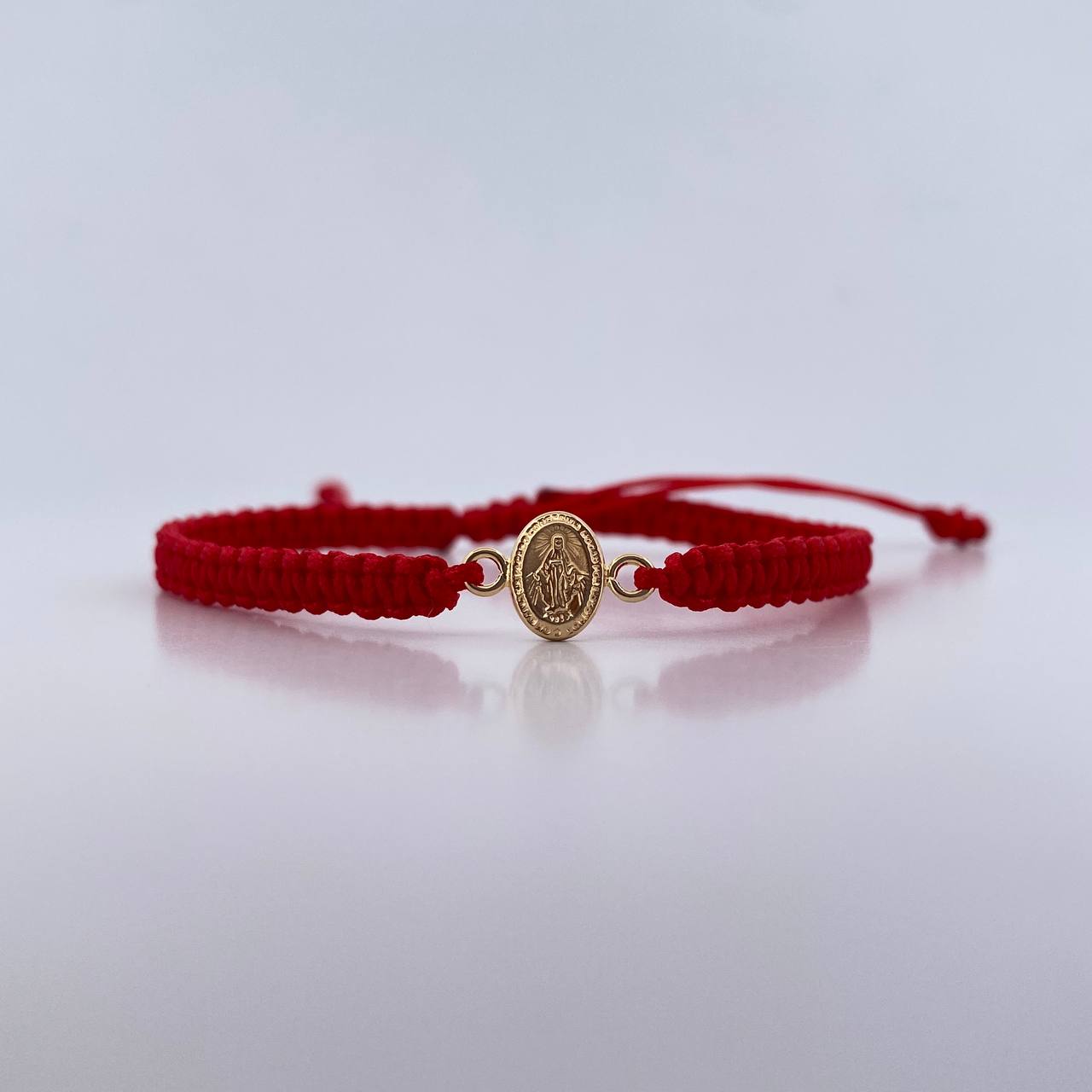 Red Virgin Miraculous Bracelet 0.3gr / 18K Yellow Gold &