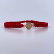 Red Bracelet Letter J 0.4gr / 18K Yellow Gold &