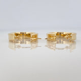 Tribal Oval Hoop Earrings 2.6 g / 1 in 18K Yellow Gold