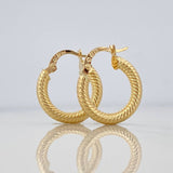 Zion Hoop Earrings 1.8 g / 3/4 in 18K Yellow Gold