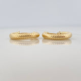 Zion Hoop Earrings 1.8 g / 3/4 in 18K Yellow Gold