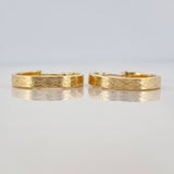Screw Rhombus Hoop Earrings 1.9 g / 3/4 in 18K Yellow Gold