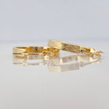 Screw Rhombus Hoop Earrings 1.9 g / 3/4 in 18K Yellow Gold