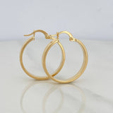 Screw Hoop Earrings 2.15 g / 1 in 18K Yellow Gold