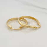 Kuki Hoop Earrings 1.55 g / 1 in 18K Yellow Gold