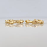 Twisted Screw Hoop Earrings 1.9 g / 1 in 18K Yellow Gold