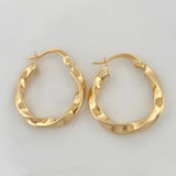 Kari Hoop Earrings 1.75 g / 3/4 in 18K Yellow Gold