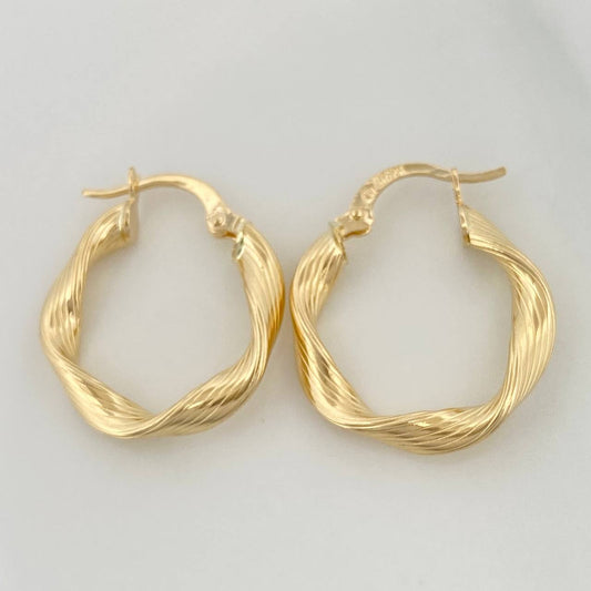 Hoop Earrings Bella 1.9 g / 1 in Yellow Gold 18K