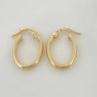 Juli Oval Hoop Earrings 1.1 g / 3/4 in 18K Yellow Gold