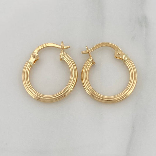 Cyrene Hoop Earrings 1 g / 3/4 in 18K Yellow Gold
