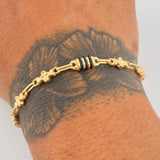Rustic Flowers Bracelet 4.4gr / 8.3in / 18K Gold $