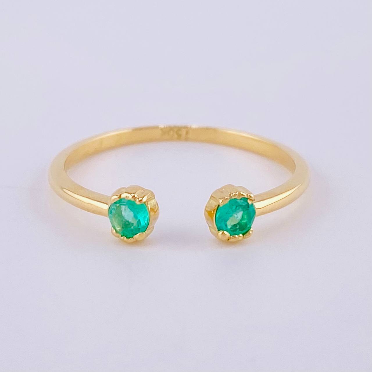 Anillo Abrazo Medio Dedo 18Pts 1.25 g / T6 1/2 Oro Amarillo 18K