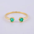 Anillo Abrazo Medio Dedo 18Pts 1.25 g / T6 1/2 Oro Amarillo 18K