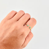 Anillo Abrazo Medio Dedo 18Pts 1.25 g / T6 1/2 Oro Amarillo 18K