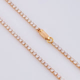 Cadena Tenis Diamantes 4,76Qts 4.6 g / 15 1/4 in / 2 mm Oro Rosa 18K