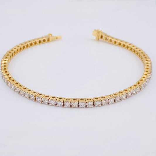 Pulso Tenis Diamantes 3,79 Qts 11.05 g / 7 1/4 in / 2.6 mm Oro Amarillo 18K