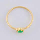 Starry Flower Ring 1.35 g / T7 18K Yellow Gold