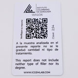 Dije Marco Cuadrado Tridimensional Esmeralda 2,54 Qts 20Pts 3.5 g / 3/4 in Oro Amarillo 18K