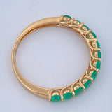 Emerald Churumbela Ring 1.9gr / Size 6 3/4 / 18K Gold +