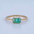 Accordion Emerald Ring 1.05gr / Size 5 1/4 / 18K Gold +