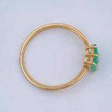 Accordion Emerald Ring 1.05gr / Size 5 1/4 / 18K Gold +