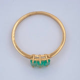 Accordion Emerald Ring 1.05gr / Size 5 1/4 / 18K Gold +