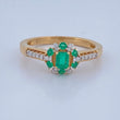 Halo Churumbela Emerald Ring 3.05gr / Size 7 1/4 18K Gold +0$